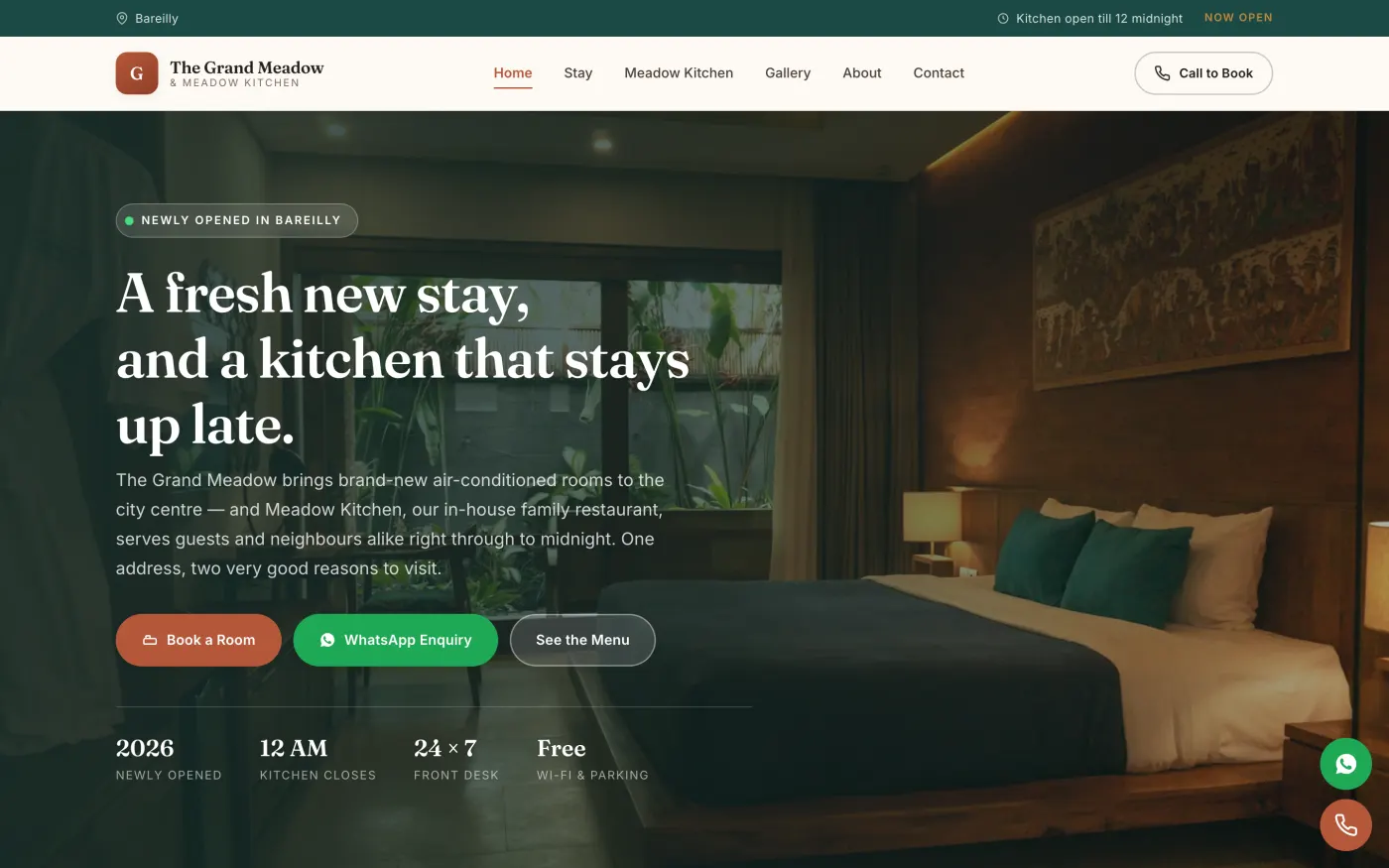 Hotel and restaurant website